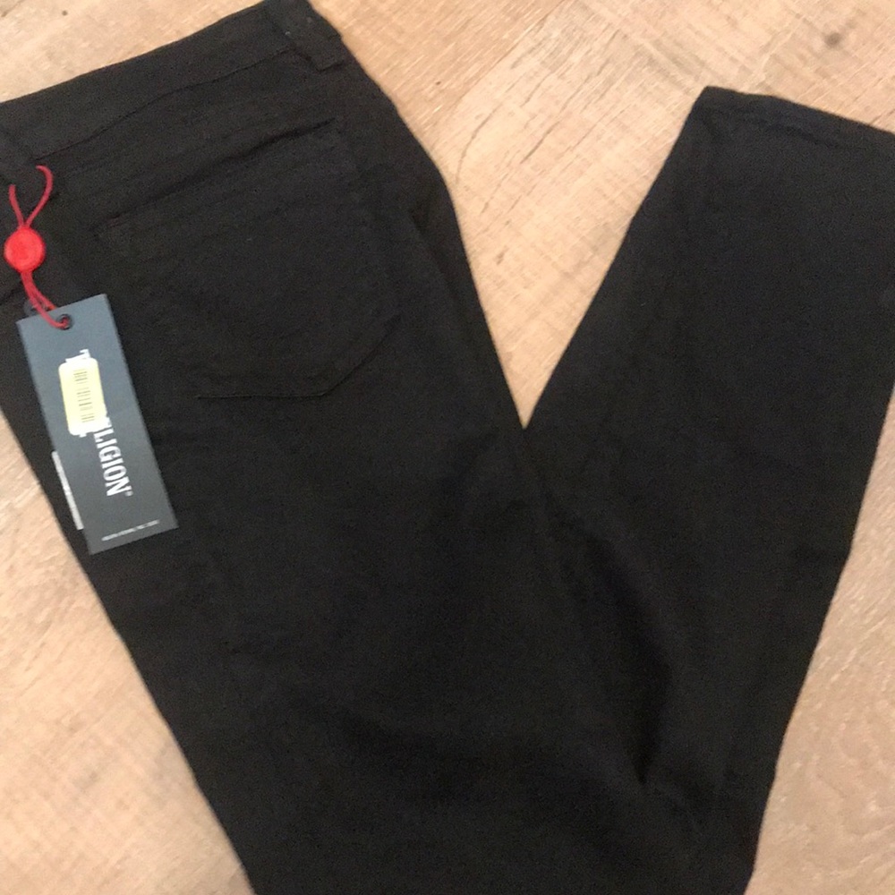 True Religion Casey Overdye black pants jeans.